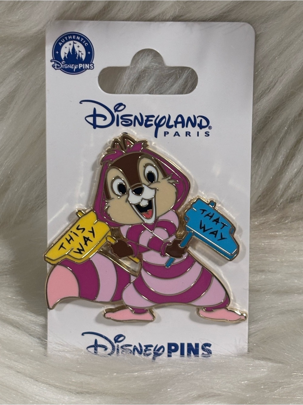 Disney Disneyland Paris DLP Pin - Chip as the Cheshire Cat - Alice in Wonderland